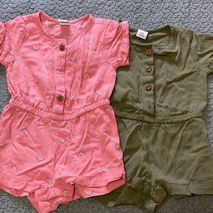 Two old navy rompers